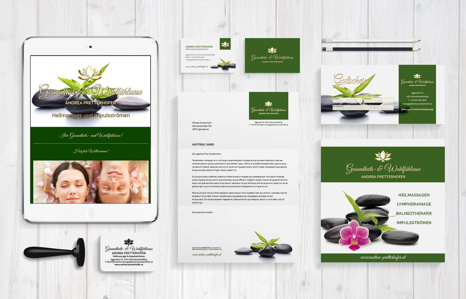 Corporate Design von Andrea Pretterhofer Heilmasseurin